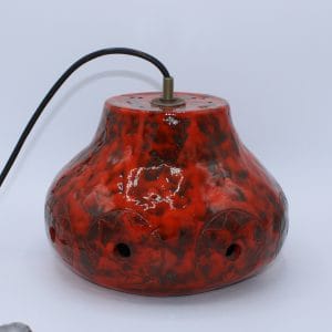 Vintage oranje keramiek hanglamp