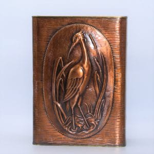 Vintage volkskunst koperen wandlamp