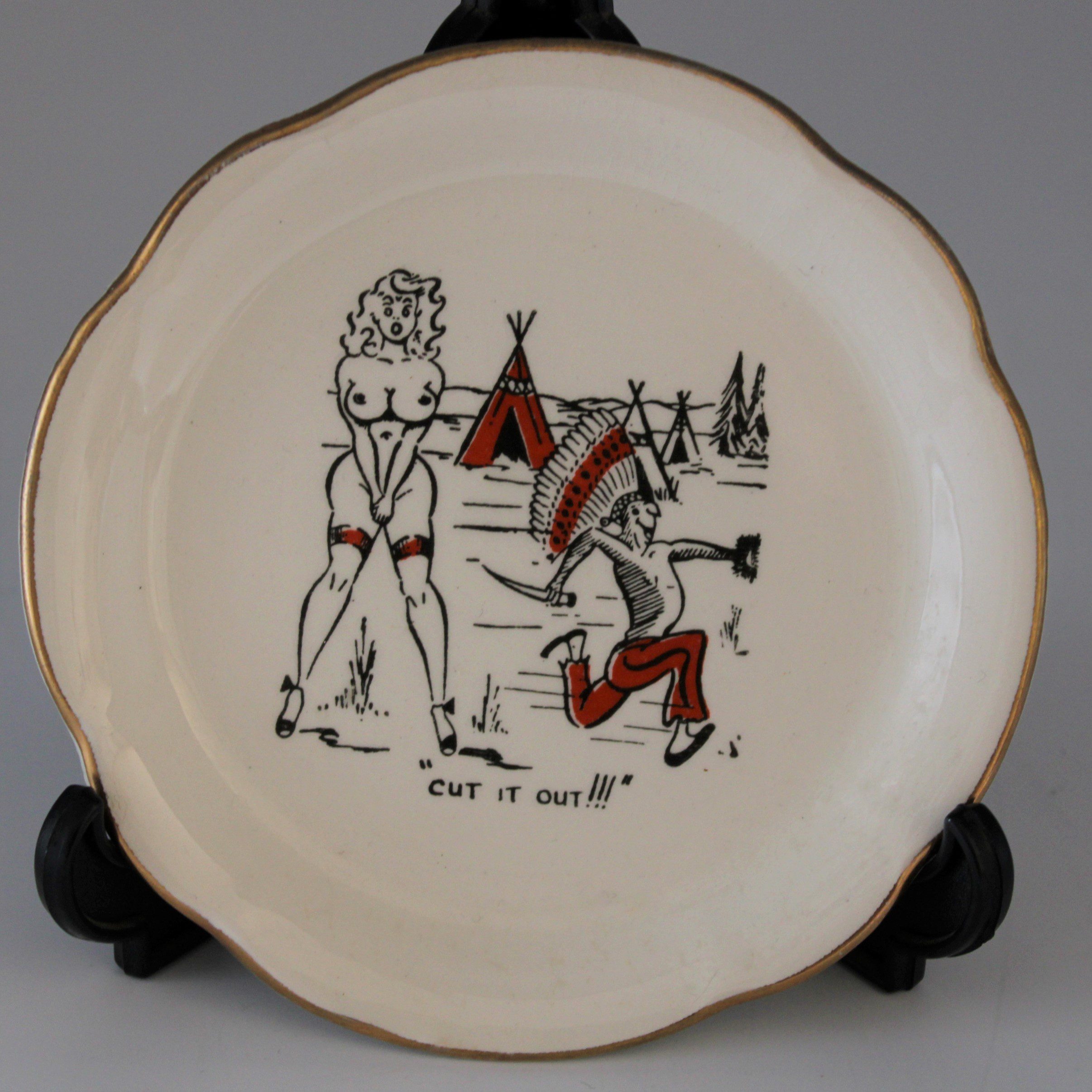 Zeldzame Vintage Humor Bordje / Schotel