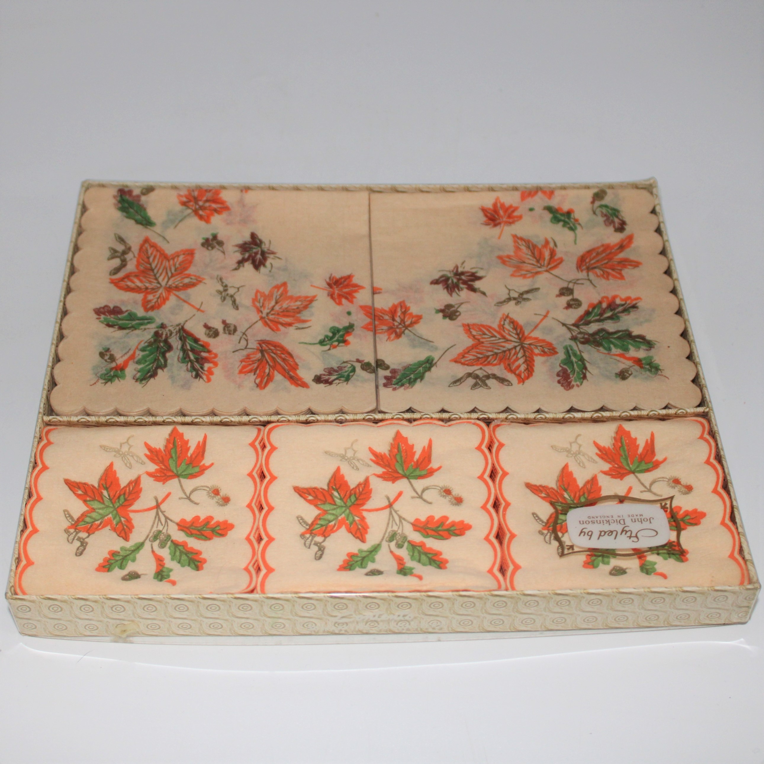 Vintage set John Dickinson servetten / onderzetters 1960