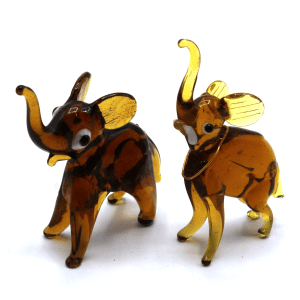 Vintage Set Glazen Olifantjes