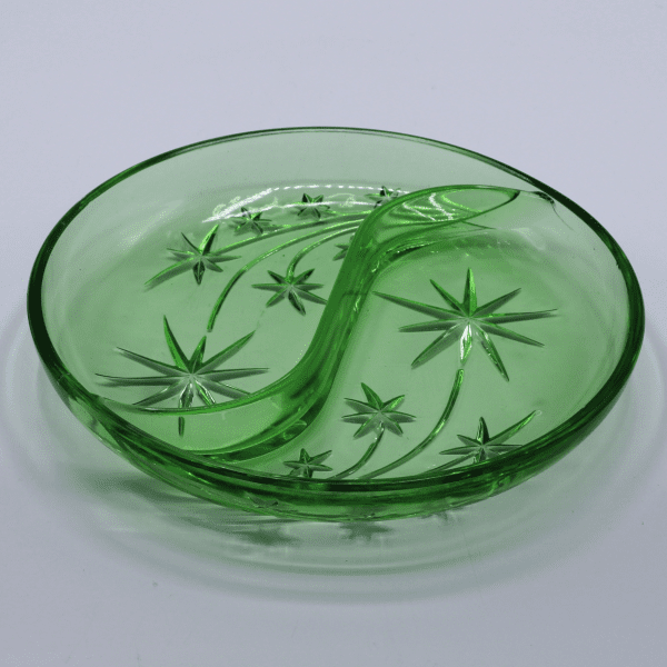 Vintage Groene Glazen Schaal