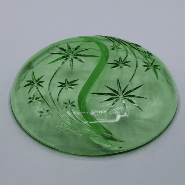 Vintage Groene Glazen Schaal - Afbeelding 3