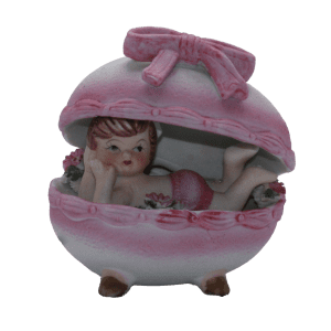 Vintage LeCroy Baby in Roze Ei 1970