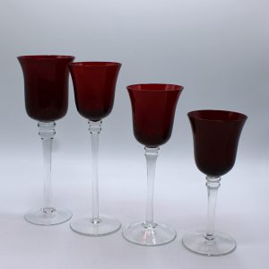 Vintage Set Rode Water-Wijnglazen