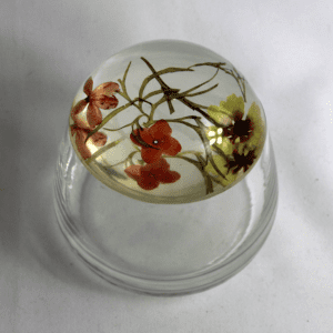 Vintage Glazen Pot met Lucite Deksel