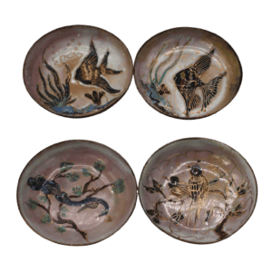 Vintage Set Kleine Schaaltjes Emaille