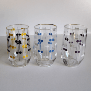 Vintage Set Polka Dot Glazen