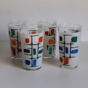 Vintage Set Glazen Jaren 60 / 70