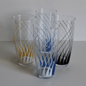Vintage Set Glazen Atomic Jaren 60