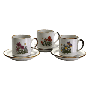 Vintage Set Wild Flower kop en Schotel