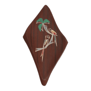 Vintage L'Ancora Kera Teak Wanddecoratie