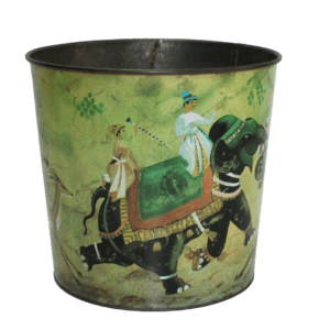 Vintage Metalen Prullenbak Worchester Ware